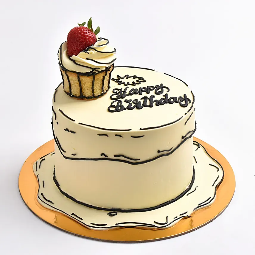 Comical Treat Birthday Chocolate Cake: Cakes