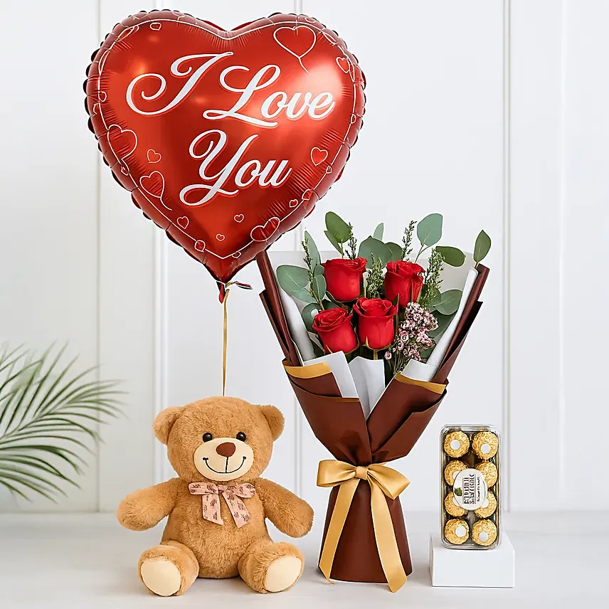 Adorable Love Gift Combo Arrangement: Balloons