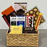 Exotic Chocolates Brown Willow Basket