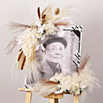 Personalised Sympathy Expression Stand with Dry Flowers
